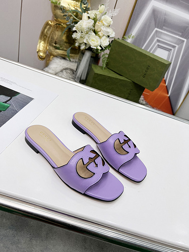 2022 Gucci latest explosion flat heel slippers. 35-44 yards-8b3b65f7